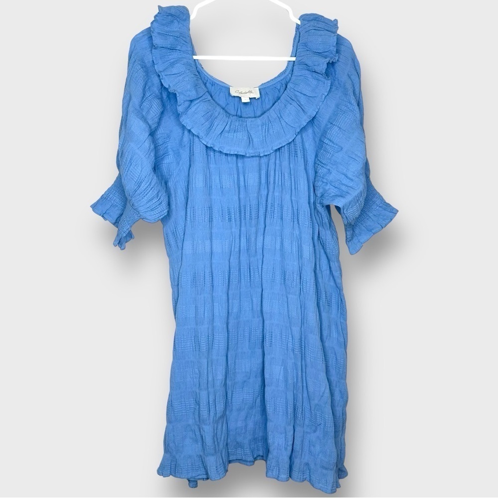 New Cleobella Mini Dress in Blue Size Large